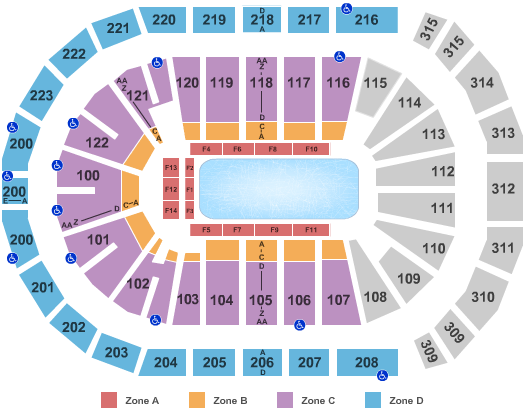 Seating Chart Gwinnett Center Arena