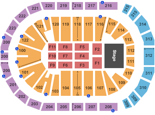 Gas South Arena End Stage Seating Chart