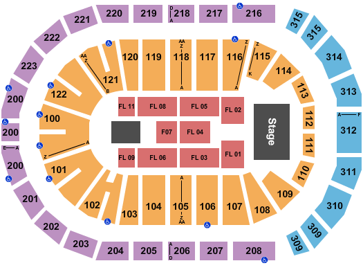 seating chart for Gas South Arena - TobyMac 2 - eventticketscenter.com
