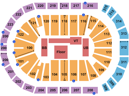 Gas South Arena Women's Gymnastics Championship Seating Chart