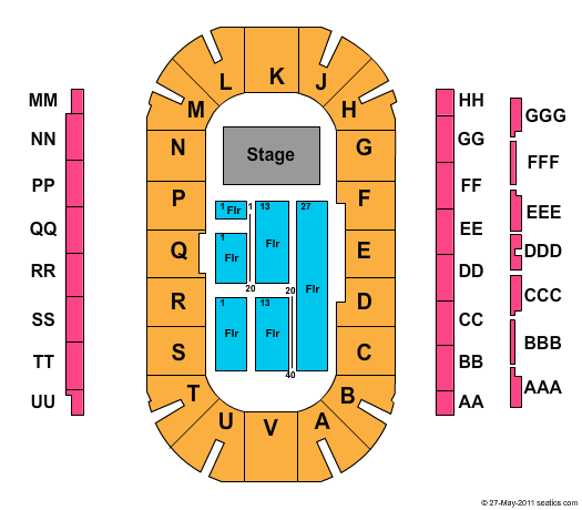 Sandman Centre End Stage Seating Chart