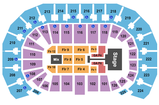 seating chart for INTRUST Bank Arena - Chris Tomlin 2 - eventticketscenter.com