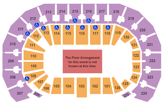 INTRUST Bank Arena Generic Floor Seating Chart