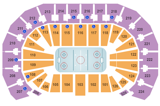 seating chart for INTRUST Bank Arena - Hockey 1 - eventticketscenter.com