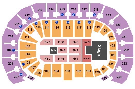 seating chart for INTRUST Bank Arena - Jason Aldean-2 - eventticketscenter.com