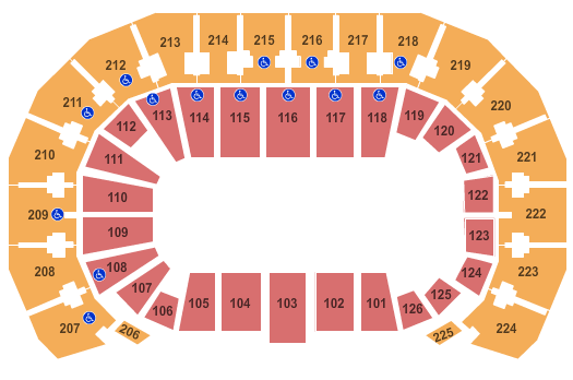 seating chart for INTRUST Bank Arena - Monster Jam - eventticketscenter.com
