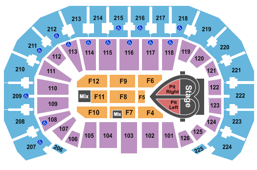 INTRUST Bank Arena Pink Seating Chart