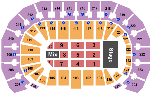 seating chart for INTRUST Bank Arena - Trans Siberian Orchestra - eventticketscenter.com