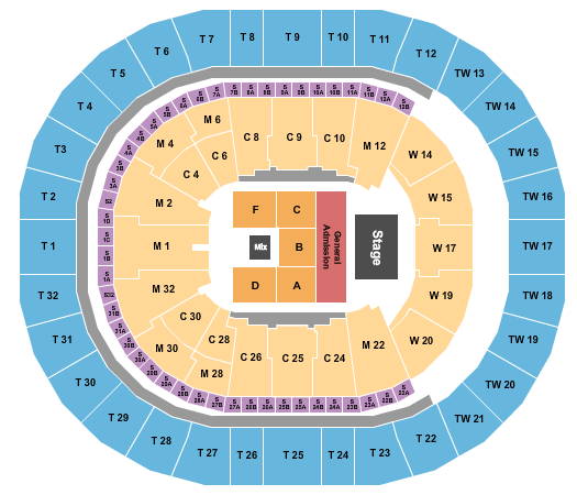 Intuit Dome Endstage GA Pit Seating Chart