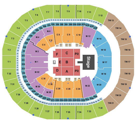 Intuit Dome Endstage GA Pit w/ Catwalk Seating Chart