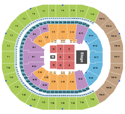 Intuit Dome End Stage Seating Chart