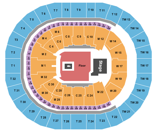 Twenty One Pilots Intuit Dome Seating Chart
