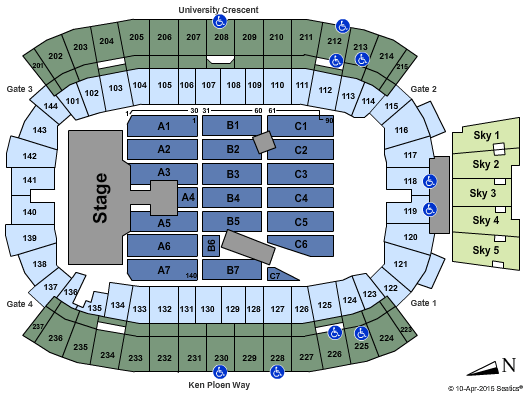 Princess Auto Stadium ACDC Seating Chart