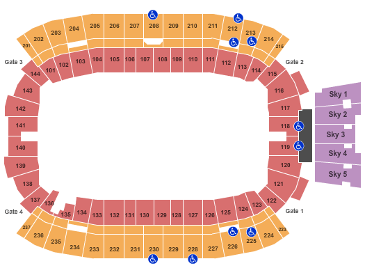 Princess Auto Stadium Open Floor Seating Chart