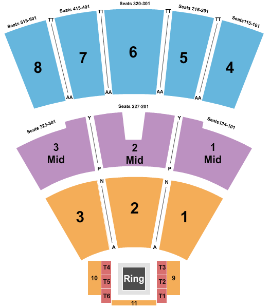Iroquois Amphitheater Boxing Seating Chart