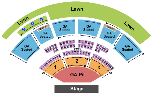 seating chart for Isleta Amphitheater - Disrupt Festival - eventticketscenter.com