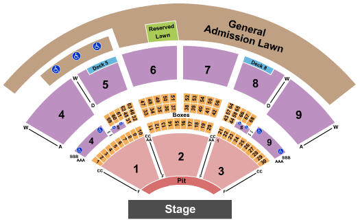 seating chart for Isleta Amphitheater - End Stage Small GA Pit - eventticketscenter.com