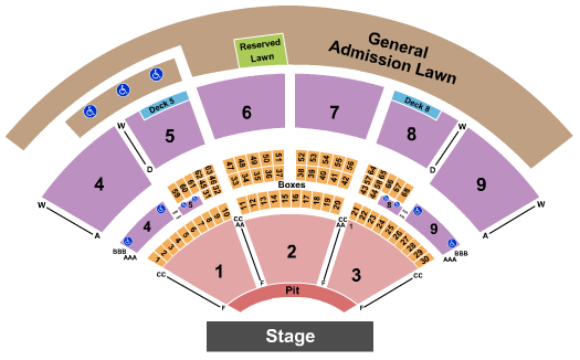 Isleta Amphitheater (formerly Hard Rock Pavilion) Seating Chart