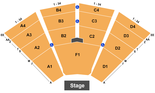Isleta Casino & Resort - Showroom End Stage Seating Chart