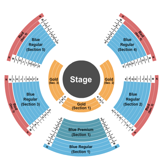 Towne East Square Cirque Italia - Static Seating Chart