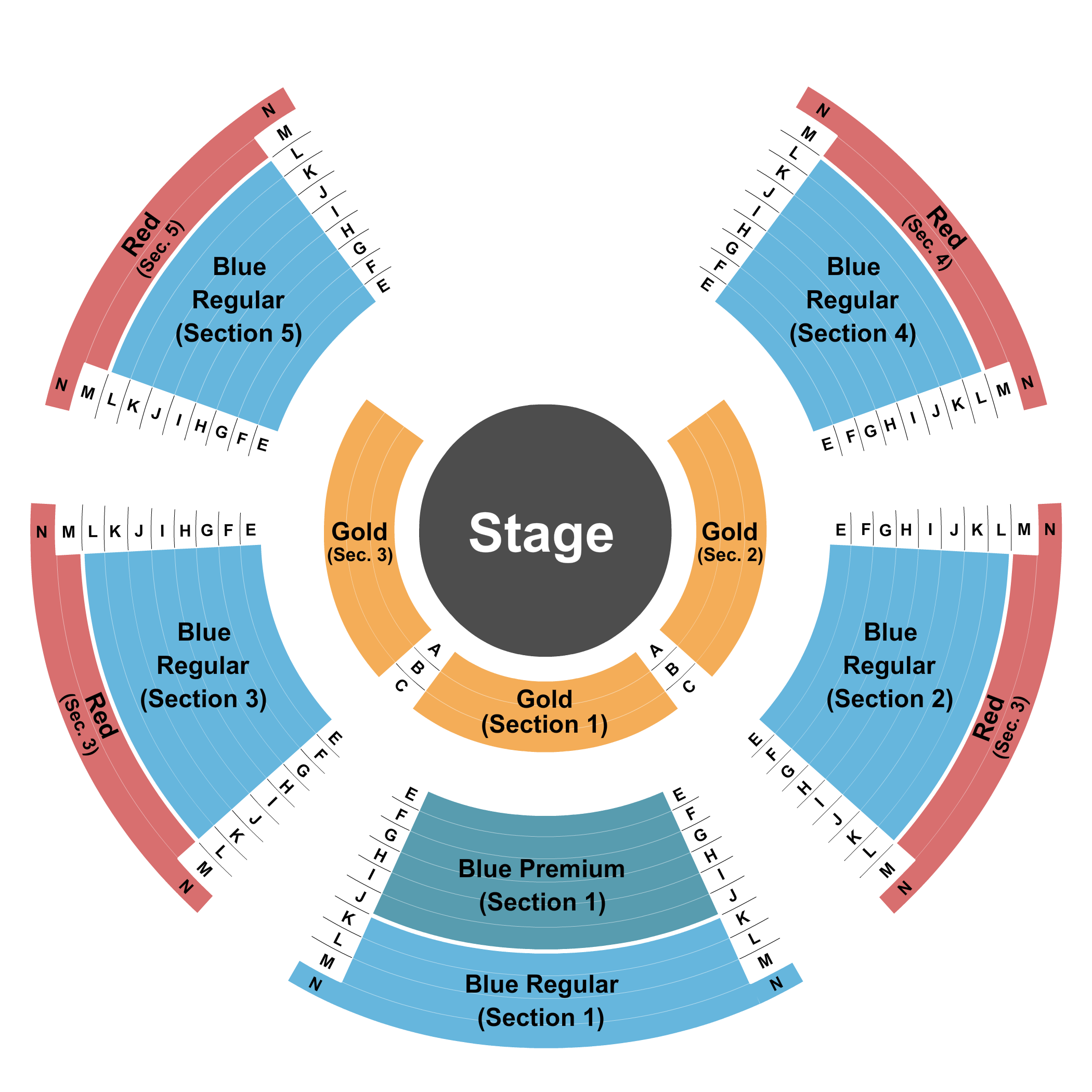 Oxford Valley Mall Cirque Italia - Static Seating Chart