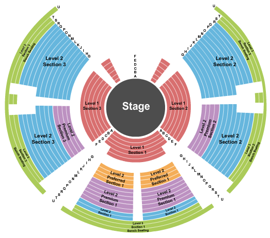 Southern Park Mall Cirque Italia - Static Seating Chart