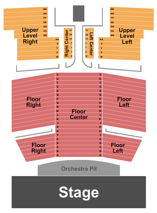 J. Everett Collins Center for the Performing Arts venue and seating information