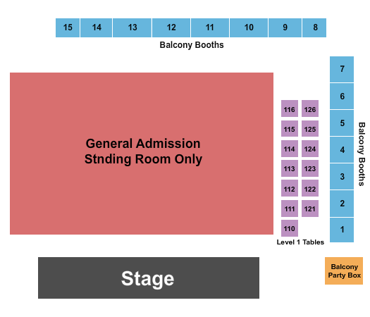 JJ's Live Seating Chart