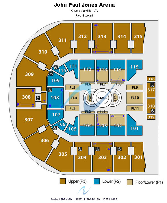 John Paul Jones Arena Rod Stewart Seating Chart