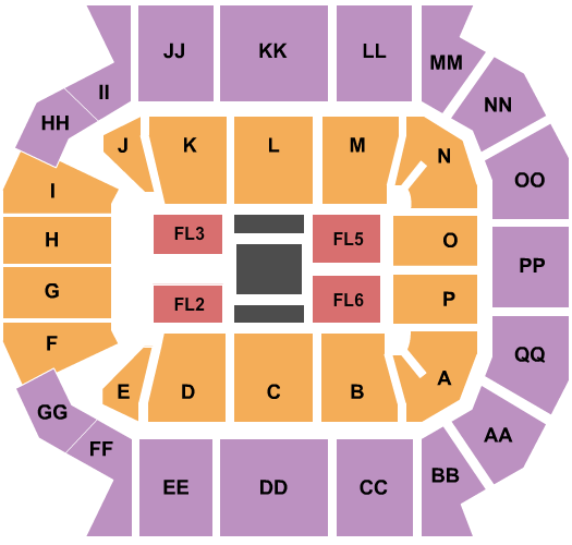 Great Southern Bank Arena WWE Seating Chart