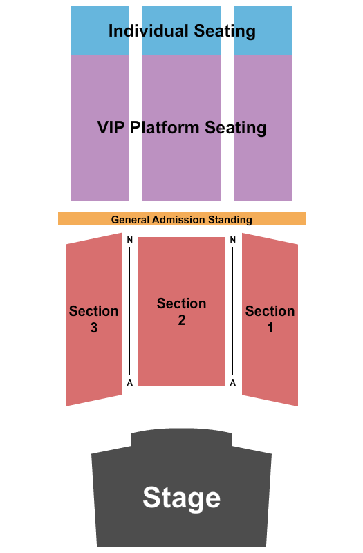 J Resort Stagefront/GA/VIP Seating Chart