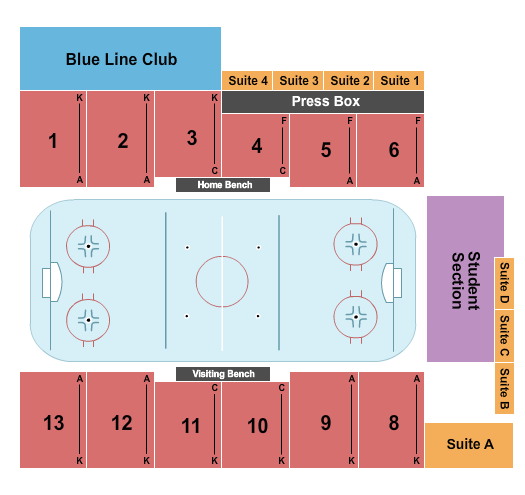 J. Thom Lawler Arena Hockey Seating Chart