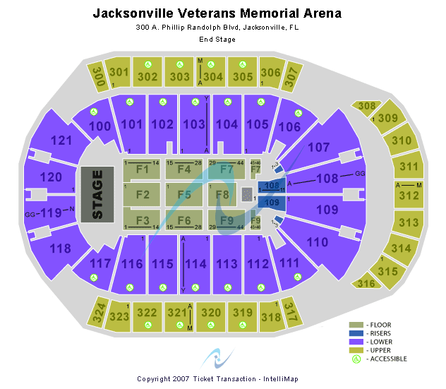 VyStar Veterans Memorial Arena End Stage 2 Seating Chart