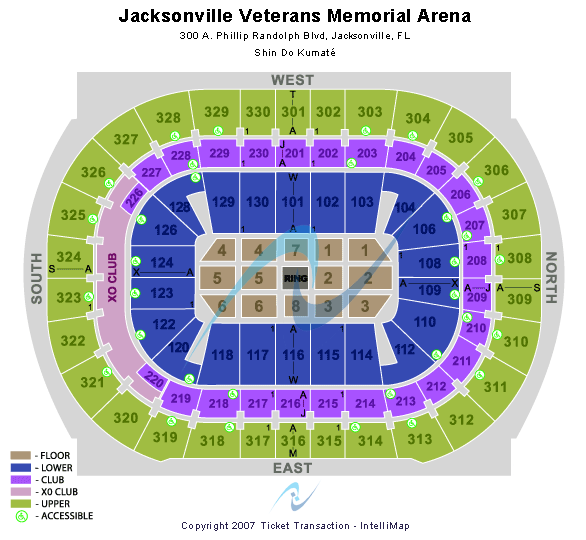 VyStar Veterans Memorial Arena Boxing Seating Chart