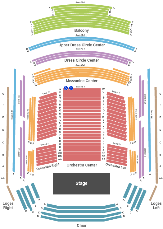 seating chart for Jack Singer Concert Hall - End Stage - eventticketscenter.com