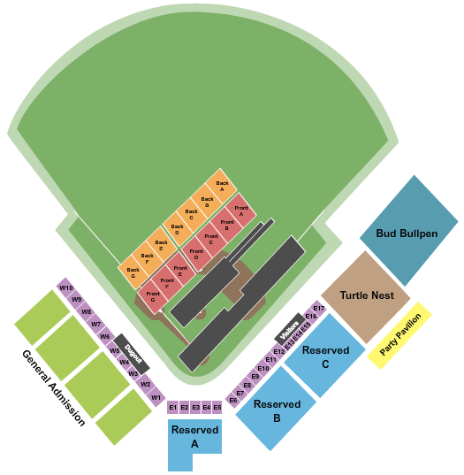 Radiology Associates Field At Jackie Robinson Ballpark Nitro Circus Seating Chart