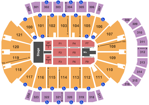 VyStar Veterans Memorial Arena 5 Seconds of Summer Seating Chart