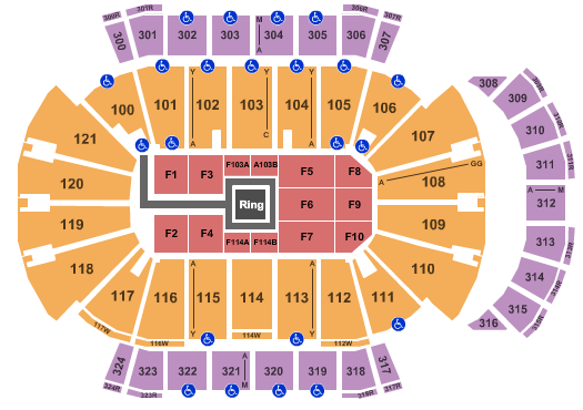 VyStar Veterans Memorial Arena Boxing-2 Seating Chart