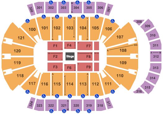 VyStar Veterans Memorial Arena Comedy Get Down Seating Chart