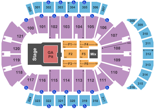 VyStar Veterans Memorial Arena Eric Church Seating Chart