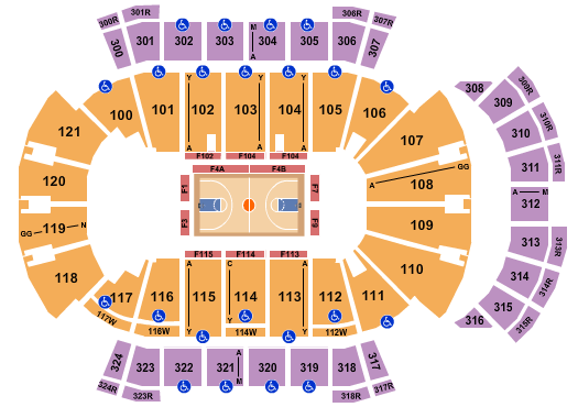 VyStar Veterans Memorial Arena Harlem Globetrotters Seating Chart