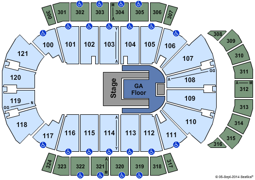 VyStar Veterans Memorial Arena Hunter Hayes Seating Chart