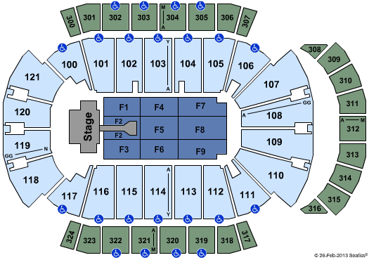 VyStar Veterans Memorial Arena Justin Bieber Seating Chart