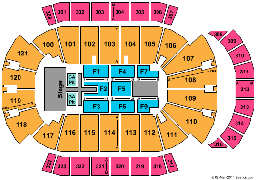 VyStar Veterans Memorial Arena Kenny Chesney Seating Chart