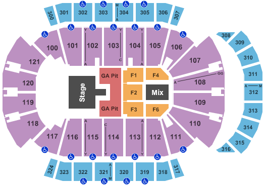 VyStar Veterans Memorial Arena Lee Brice Seating Chart