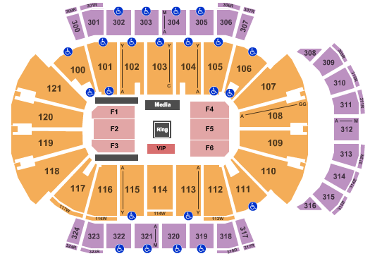 VyStar Veterans Memorial Arena MMA Seating Chart