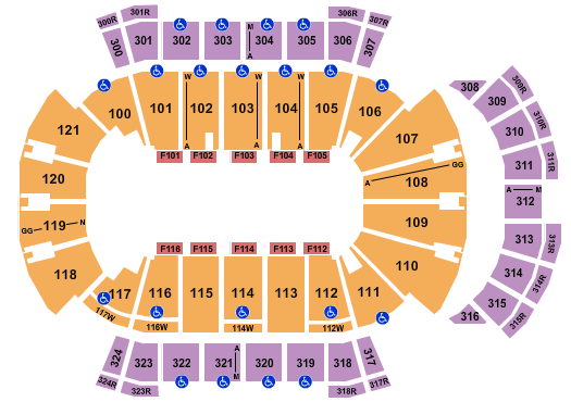 VyStar Veterans Memorial Arena Skateboarding Seating Chart