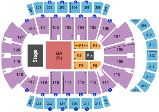 VyStar Veterans Memorial Arena Zac Brown Band Seating Chart