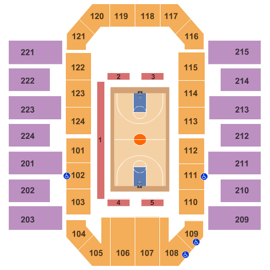 James Brown Arena Standard Seating Chart