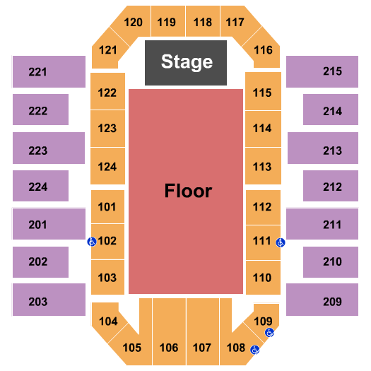 James Brown Arena Chris Young Seating Chart